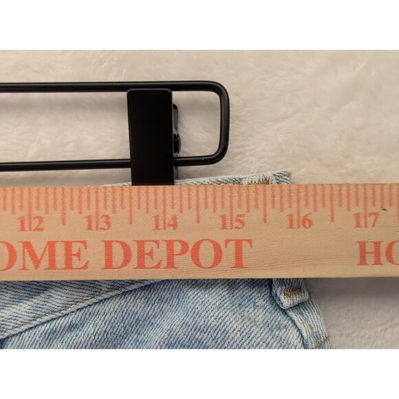 2- VTG Lee Shorts Mens 34 Made in USA 90s Riders Jeans Jorts Skate Light Wash - Picture 3 of 16